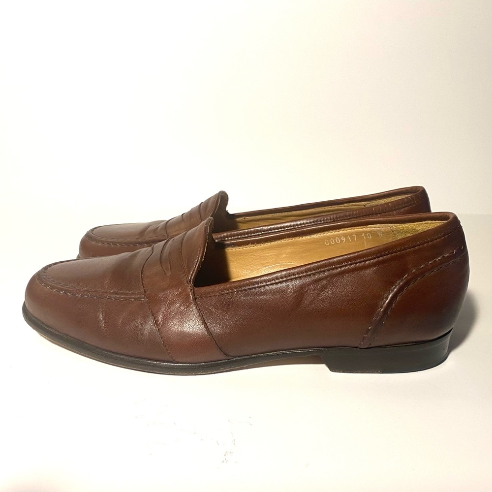 Bragano Brown Leather Loafers 10 W